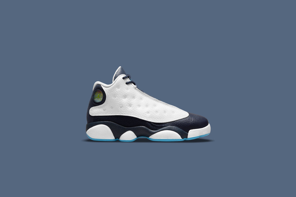 Air Jordan 13 Retro (PS) 'Obsidian' - White/Dark Powder Blue