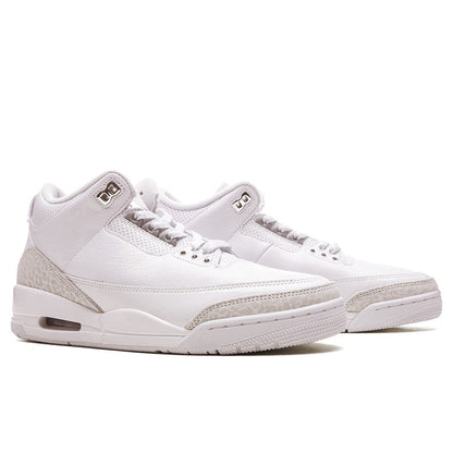 Air Jordan 3 Retro 'Pure Money' - White/Metallic Silver
