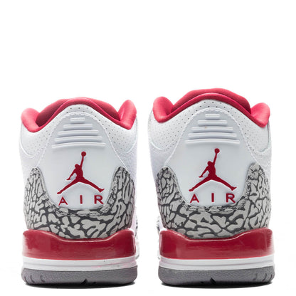 Air Jordan 3 Retro (GS) - White/Light Curry/Cardinal Red