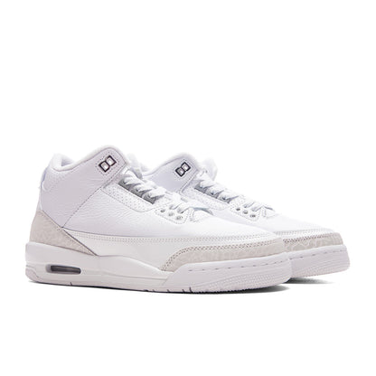 Air Jordan 3 Retro 'Pure Money' (GS) - White/Metalic Silver