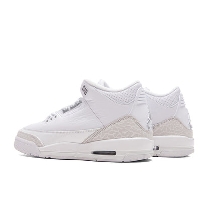 Air Jordan 3 Retro 'Pure Money' (GS) - White/Metalic Silver
