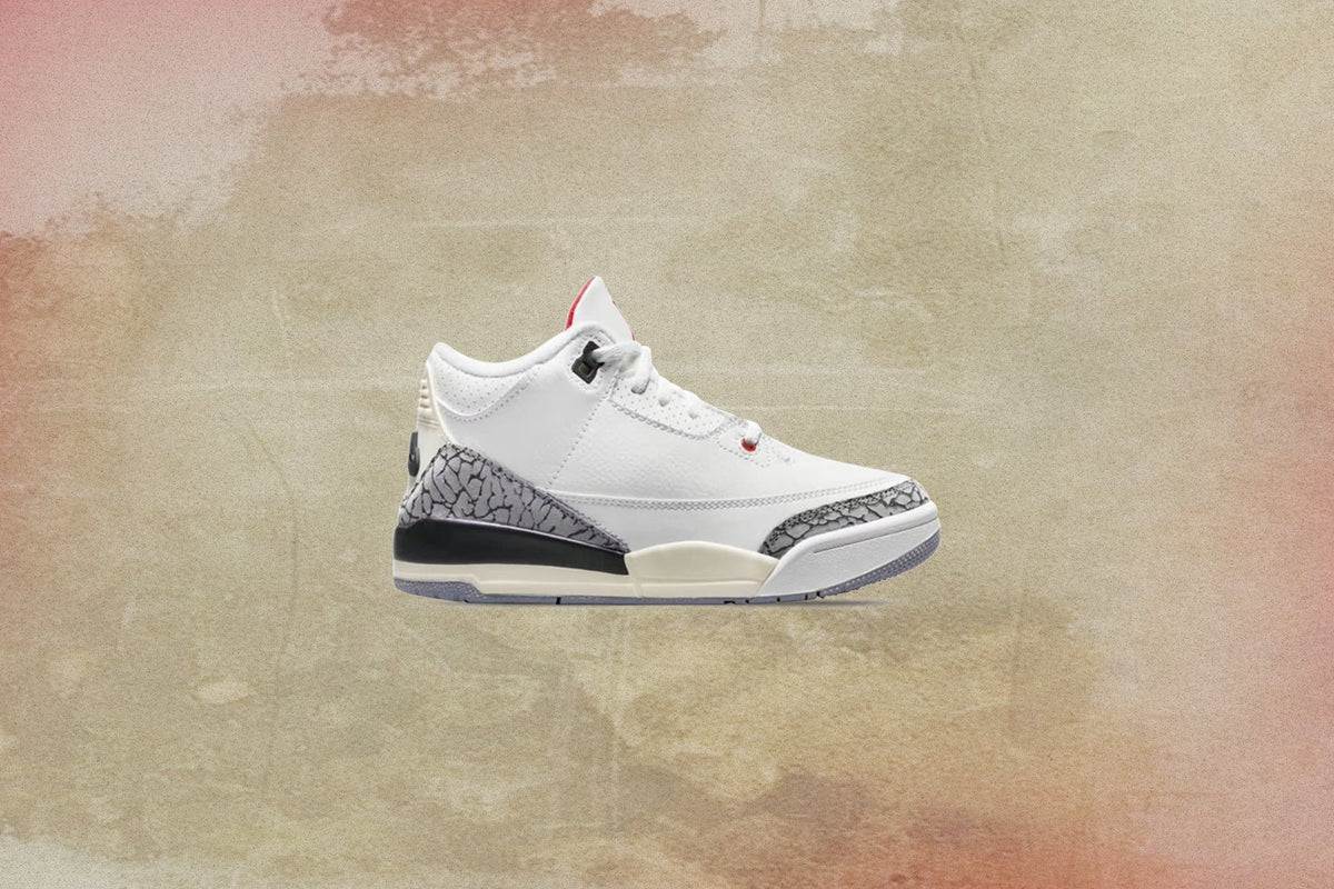 Air Jordan 3 Retro (PS) White Cement Reimagined - Summit White/Fire Red