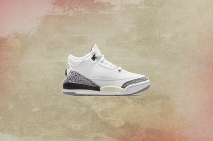 Air Jordan 3 Retro (PS) White Cement Reimagined - Summit White/Fire Red