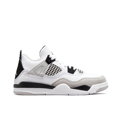 Air Jordan 4 Retro (PS) - White/Black/Neutral Grey