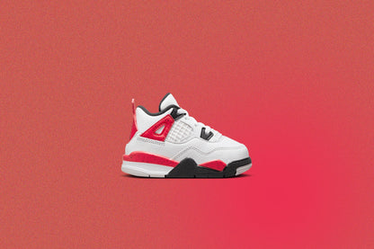 Air Jordan 4 Retro (TD) 'Red Cement' - White/Fire Red/Black