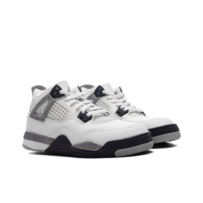 Air Jordan 4 Retro OG 'White Cement' (PS) - Summit White/Fire Red/Cement Grey/Black