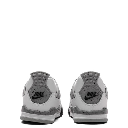 Air Jordan 4 Retro OG 'White Cement' (TD) - Summit White/Fire Red/Cement Grey/Black