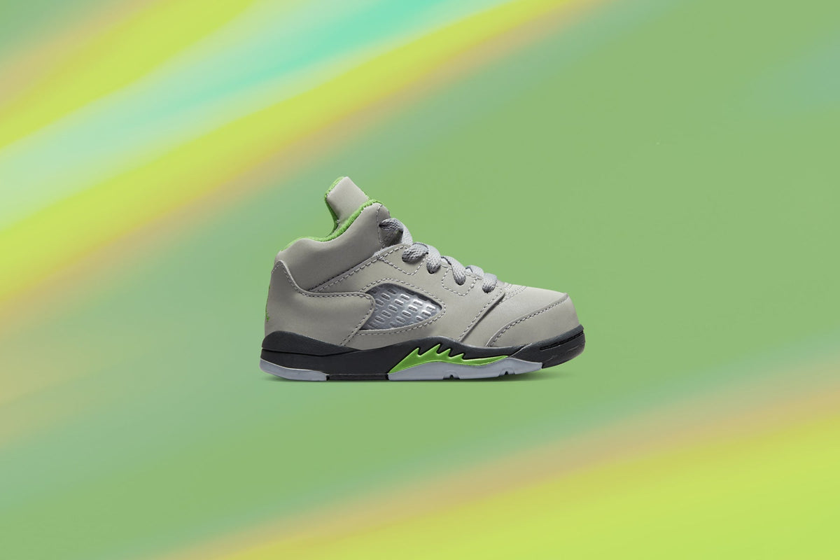 Air Jordan 5 Retro (TD) 'Green Bean' - Silver/Flint Grey