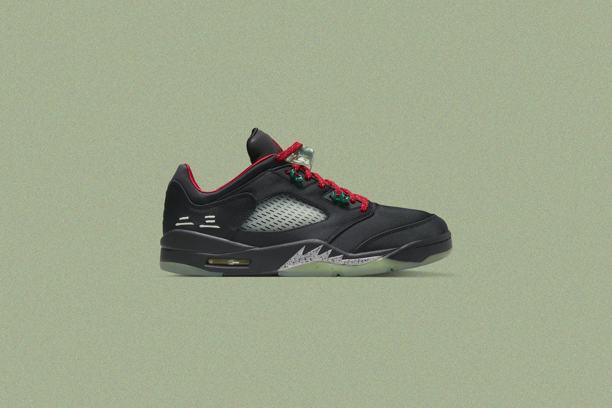 Air Jordan 5 Retro Low SP x CLOT - Black/Classic Jade/Fire Red
