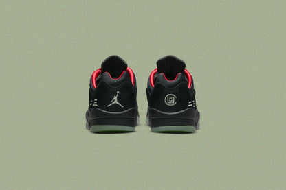 Air Jordan 5 Retro Low SP x CLOT - Black/Classic Jade/Fire Red