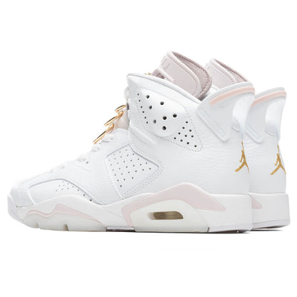 Women's Air Jordan 6 Retro 'Gold Hoops' - White/Metallic Gold