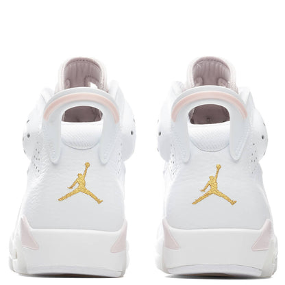 Women's Air Jordan 6 Retro 'Gold Hoops' - White/Metallic Gold