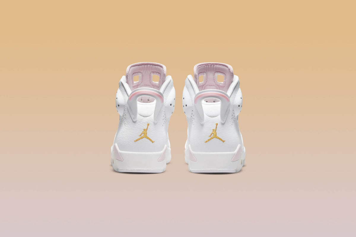 Women's Air Jordan 6 Retro 'Gold Hoops' - White/Metallic Gold