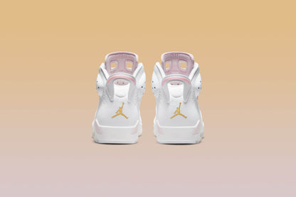 Women's Air Jordan 6 Retro 'Gold Hoops' - White/Metallic Gold
