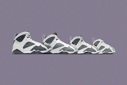 Air Jordan 7 Retro (GS) "Flint" - White/Varsity Purple