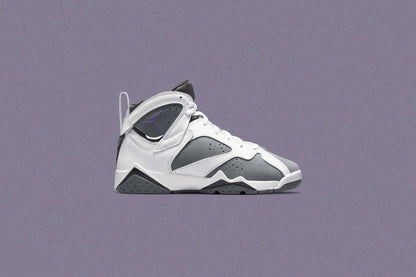 Air Jordan 7 Retro (GS) "Flint" - White/Varsity Purple