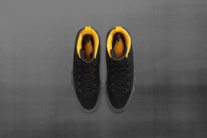 Air Jordan 9 Retro "University Gold" - Black/Dark Charcoal