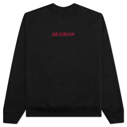 Air Jordan Women's Crew Sweatshirt - Black/Gym Red