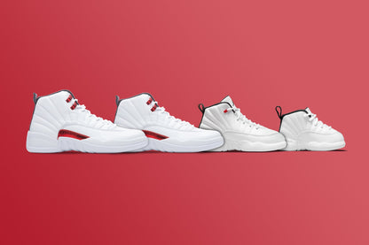 Air Jordan 12 Retro (GS) "Twist" - White/University Red