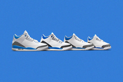 Air Jordan 3 Retro (GS) 'Racer Blue' - White/Cement Grey