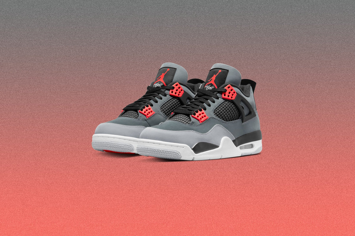 Air Jordan 4 Retro 'Infrared' - Dark Grey/Infrared 23/Black Cement Grey
