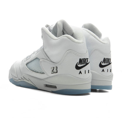 Air Jordan 5 Retro 'White Metallic' (GS) - White/Black/Metallic Silver
