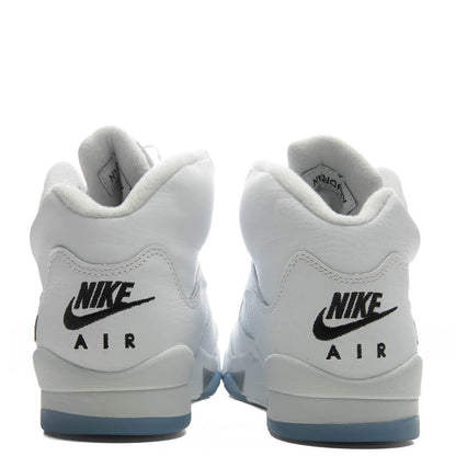 Air Jordan 5 Retro 'White Metallic' (GS) - White/Black/Metallic Silver
