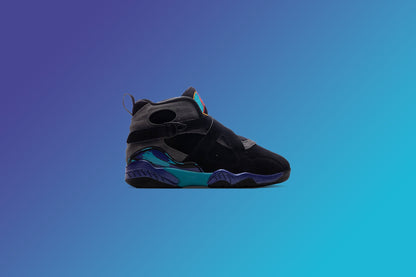 Air Jordan 8 Retro 'Aqua' (PS) - Black/Multi Color
