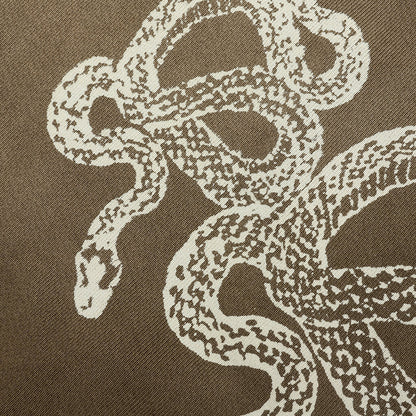 Snake Print Bleached Hoodie - Dark Moss