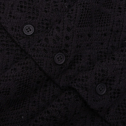 All Over Crochet Shirt - Jet Black