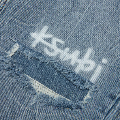 Anti K Trashed 1999 Pant - Public Blue