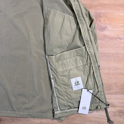 C.P. Company Chrome-R Hooded Lens Overshirt in Moss Gray - Green