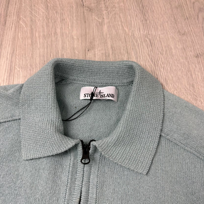 Stone Island Knit Zip Fleece - Sky Blue