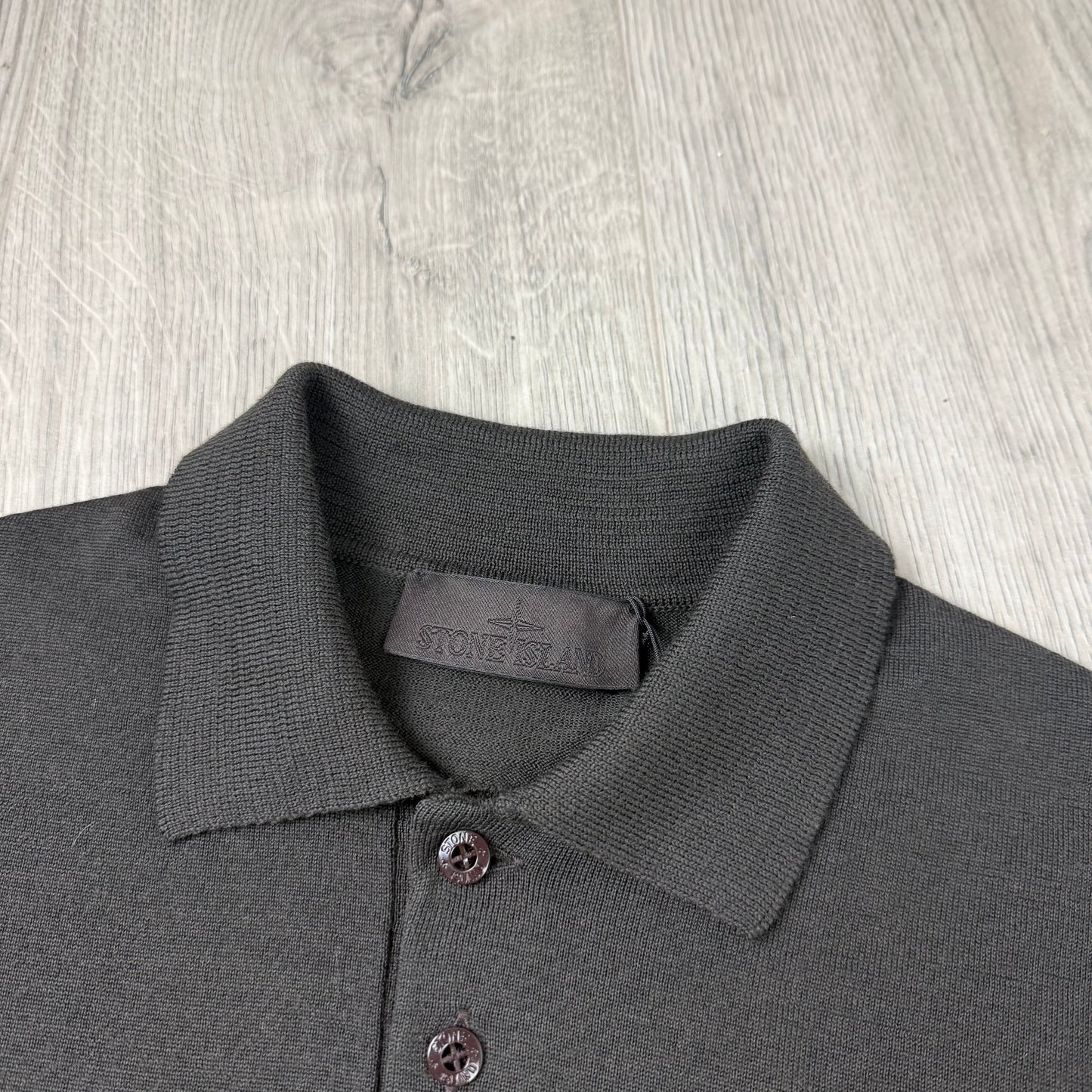Stone Island Ghost Knit Polo Shirt - Dark Brown