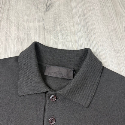 Stone Island Ghost Knit Polo Shirt - Dark Brown