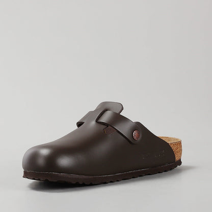BIRKENSTOCK - BOSTON 60101 - DARK BROWN SMOOTH LEATHER