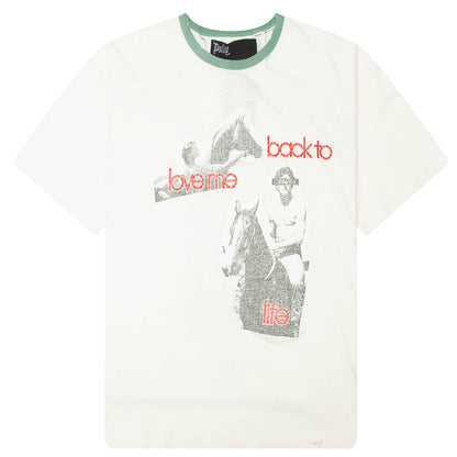 Back To Life Ringer Tee - White