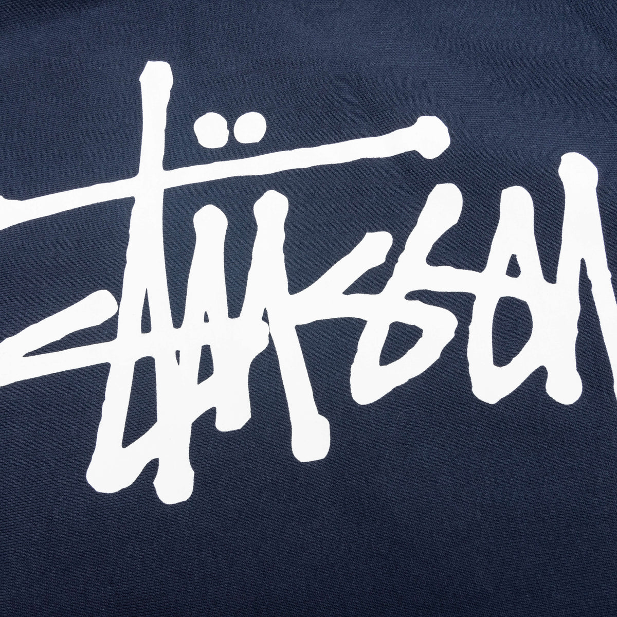 Basic Stussy Zip Hoodie - Navy