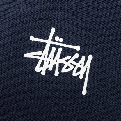 Basic Stussy Zip Hoodie - Navy