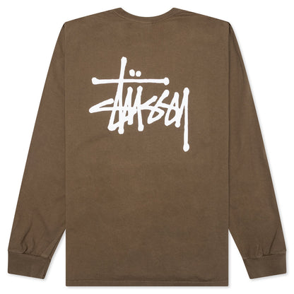 Basic Stussy Pig. Dyed L/S Tee - Brown