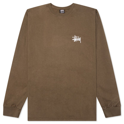 Basic Stussy Pig. Dyed L/S Tee - Brown