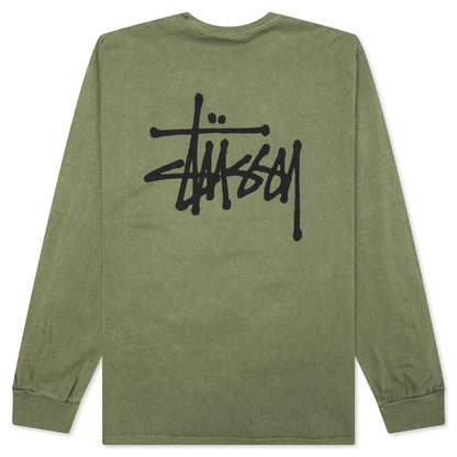 Basic Stussy Pig. Dyed L/S Tee - Olive