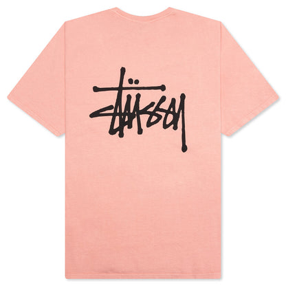 Basic Stussy Pig. Dyed Tee - Coral
