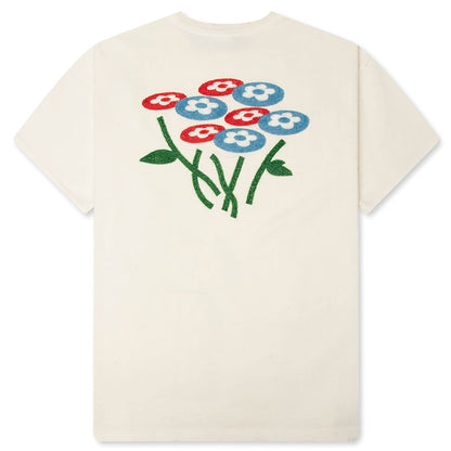 Beads Classic Flower Tee -  Washed Cream
