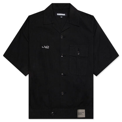 Belted Officer S/S Shirt - Black