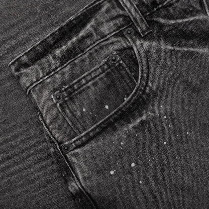 Berry Wide Denim Short - Vintage Black