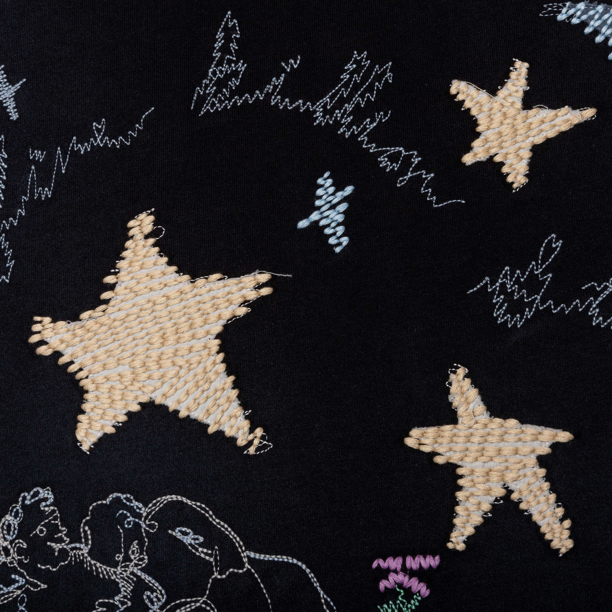 Billion Star T-Shirt - Worn Black