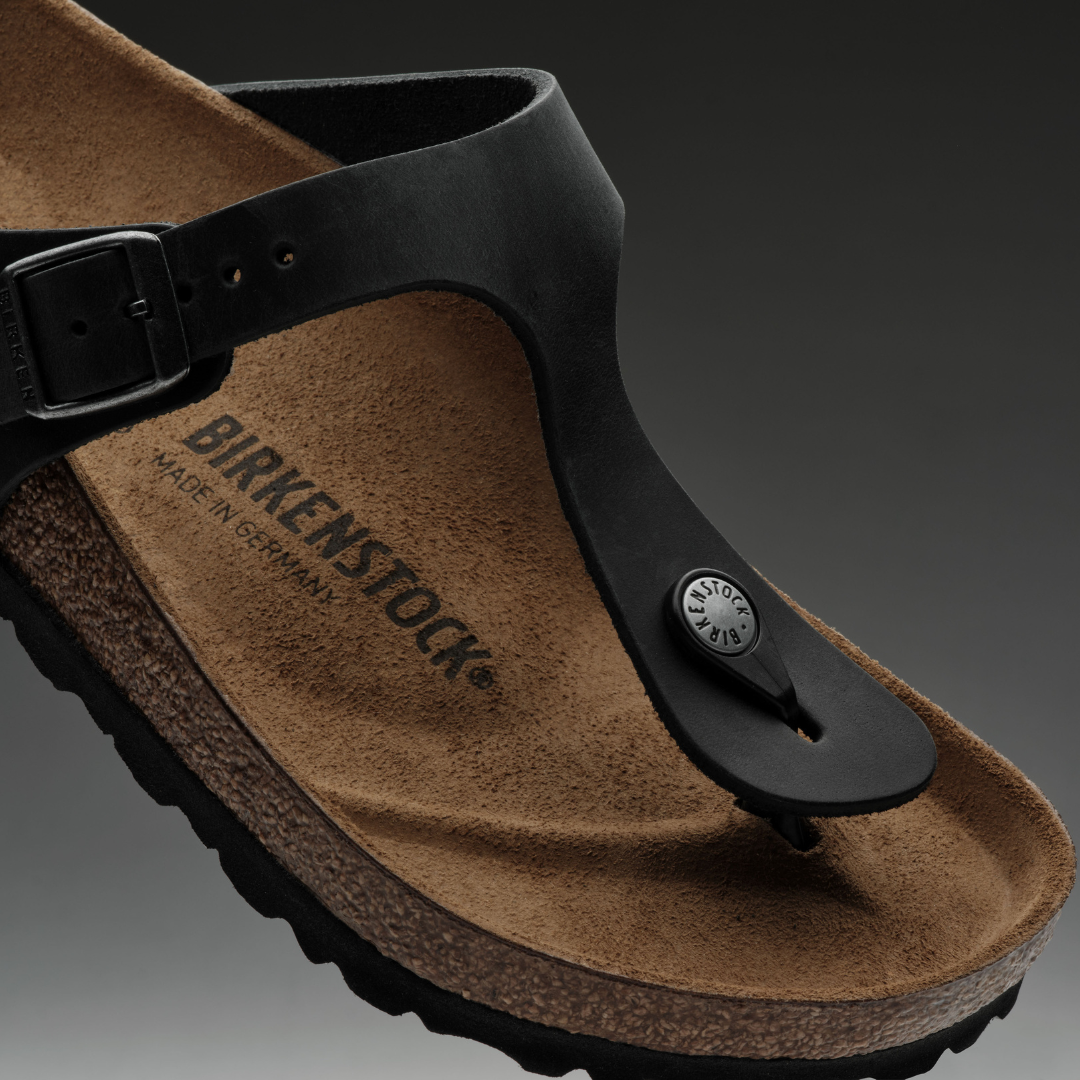 BIRKENSTOCK - GIZEH 845251 - BLACK OILED LEATHER