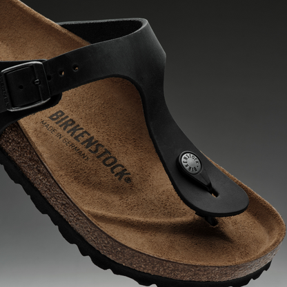 BIRKENSTOCK - GIZEH 845251 - BLACK OILED LEATHER
