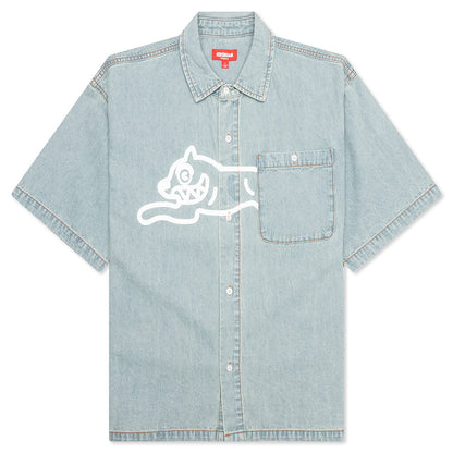 Blue Dog S/S Cropped Fit Woven Shirt - Blueberry Haze